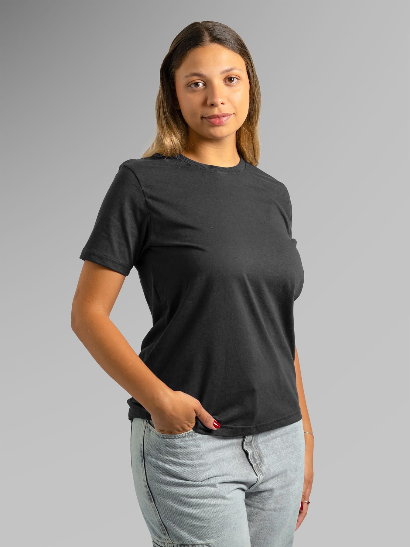 Gola careca algodão Preto