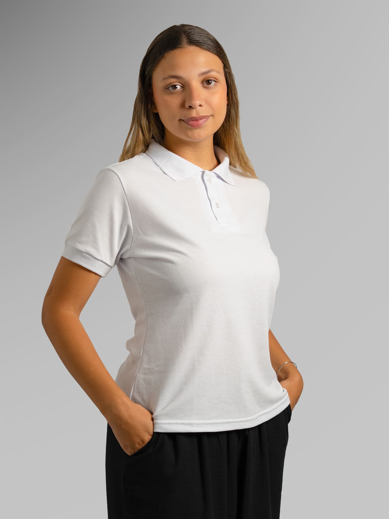 Polo piquet Branco F